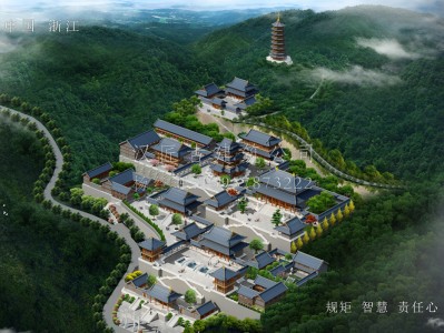 南平龙王寺古建规划设计布局图